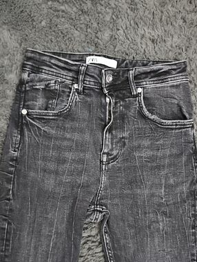 Zara Black High-Rise Slim Pre Faded Jeans Size 29